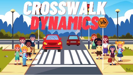 Cars and Pedestrians Interactions - Crosswalk - Simulation Models in  AnyLogic Cloud
